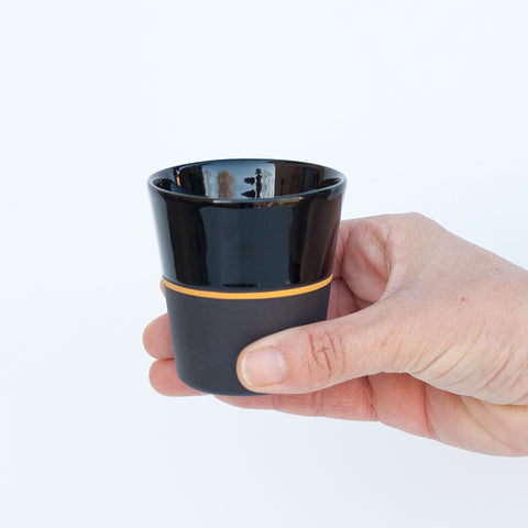 Black Porcelain Small Coffee Beaker  - 5 Colour Options