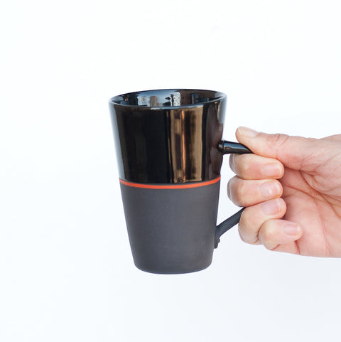 Black Porcelain Tall Mug - 5 Colour Options