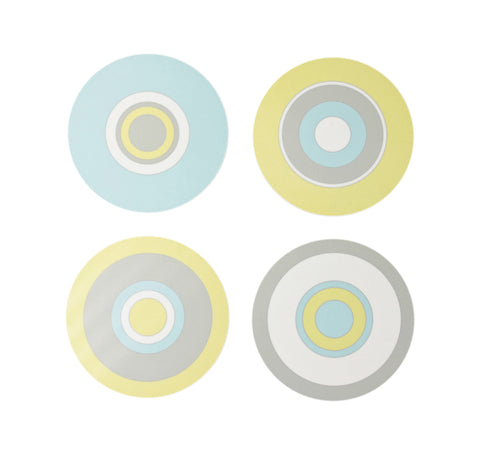 Orbit coasters: set of four - Powder Blue