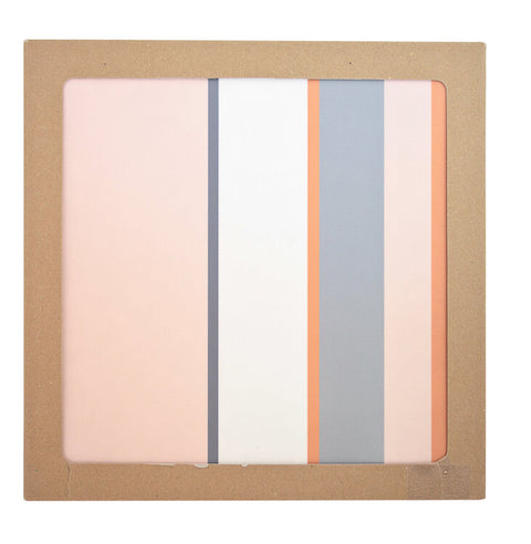 Pink stripe place mats: set of four