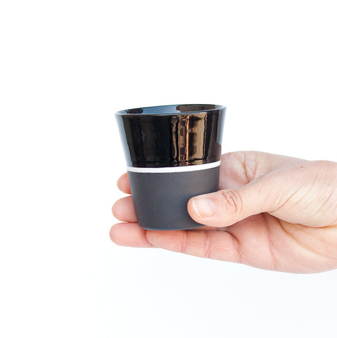 Black Porcelain Small Coffee Beaker  - 5 Colour Options