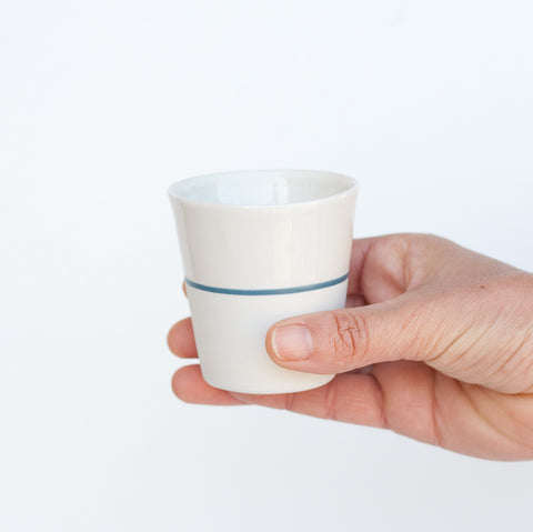 White Porcelain Small Coffee Beaker - 5 Colour Options