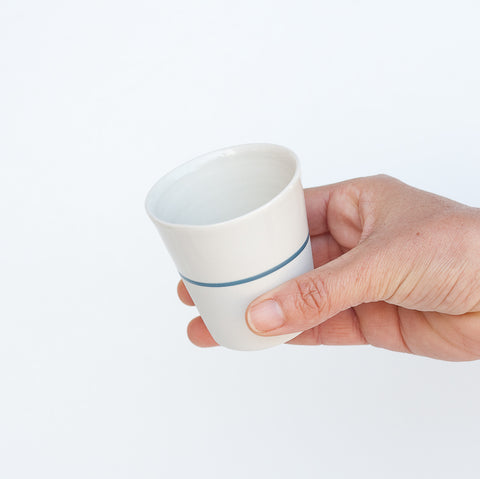 White Porcelain Small Coffee Beaker - 5 Colour Options