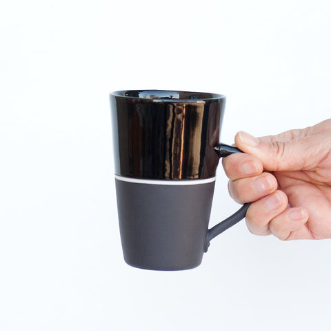 Black Porcelain Tall Mug - 5 Colour Options