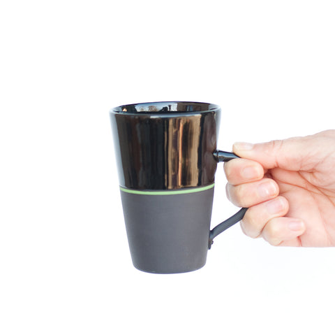 Black Porcelain Tall Mug - 5 Colour Options