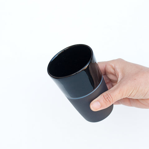 Black Porcelain Tall Beaker Tumbler - 5 Colour Options