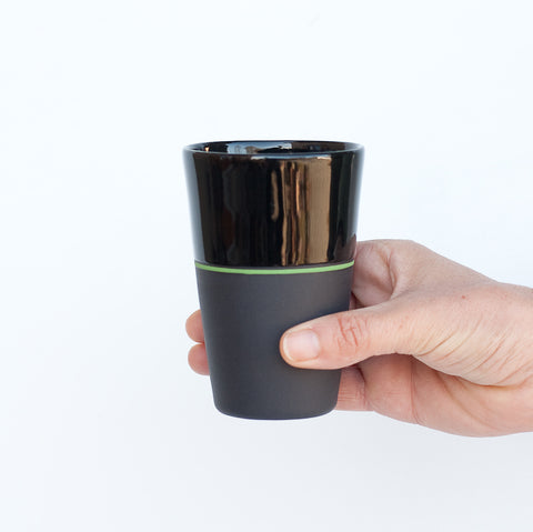 Black Porcelain Tall Beaker Tumbler - 5 Colour Options