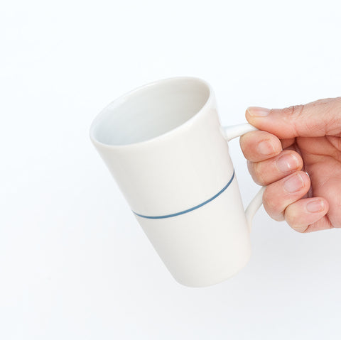 White Porcelain Tall mug - 5 Colour Options