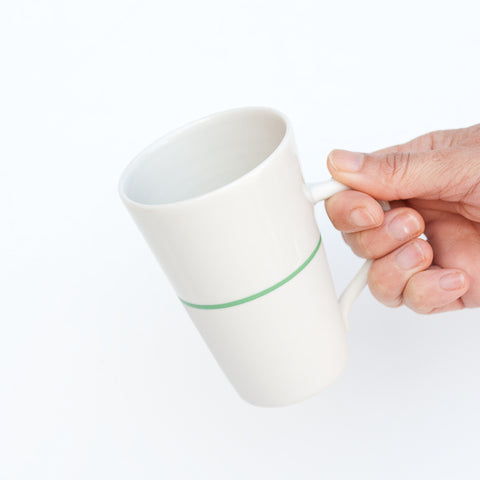 White Porcelain Tall mug - 5 Colour Options