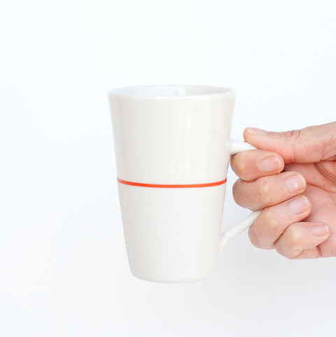 White Porcelain Tall mug - 5 Colour Options