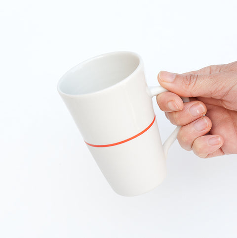 White Porcelain Tall mug - 5 Colour Options