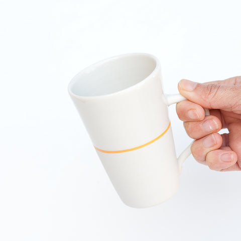 White Porcelain Tall mug - 5 Colour Options