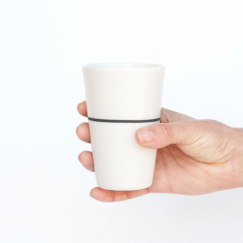 White Porcelain Tall Tumbler Beaker - 5 Colour Options