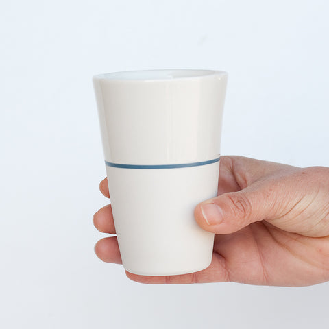 White Porcelain Tall Tumbler Beaker - 5 Colour Options