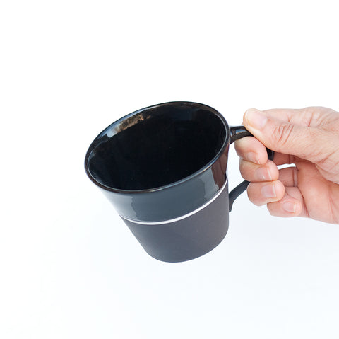 Black Porcelain Wide Mug - 5 Colour Options