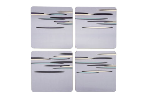 Grey drop coasters: set of four