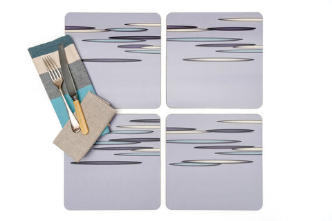 Grey drop place mats: set of four