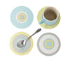 Orbit coasters: set of four - Powder Blue