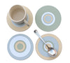 Orbit coasters: set of four - Mid-Century Yellow