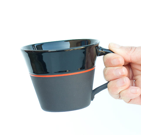 Black Porcelain Wide Mug - 5 Colour Options