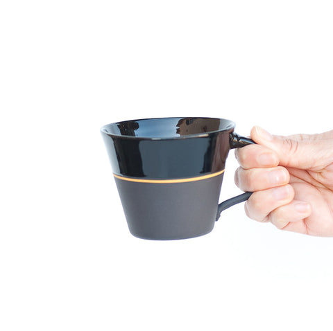 Black Porcelain Wide Mug - 5 Colour Options